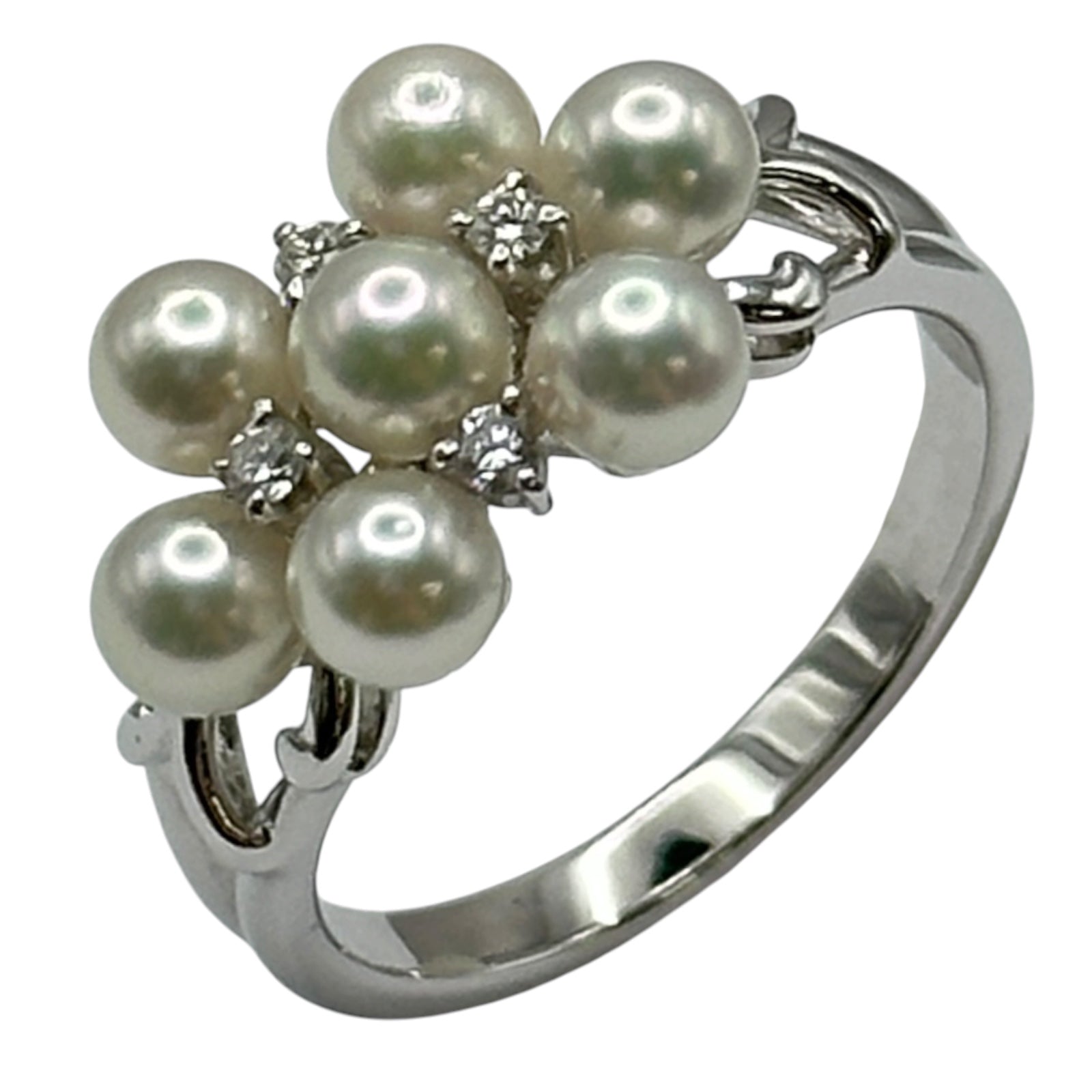 ミキモト MIKIMOTO ベビーパールリング ホワイトゴールド K18 パール