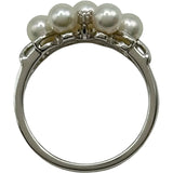ミキモト MIKIMOTO ベビーパールリング ホワイトゴールド K18 パール ダイヤモンド ジュエリー