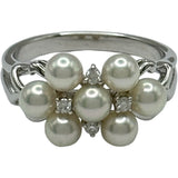 ミキモト MIKIMOTO ベビーパールリング ホワイトゴールド K18 パール ダイヤモンド ジュエリー