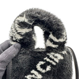 バレンシアガ BALENCIAGA エブリデイ2WAY ハンドバッグ 596564 ブラック/ホワイト フェイクファー ユニセックス ショルダーバッグ