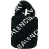 バレンシアガ BALENCIAGA エブリデイ2WAY ハンドバッグ 596564 ブラック/ホワイト フェイクファー ユニセックス ショルダーバッグ