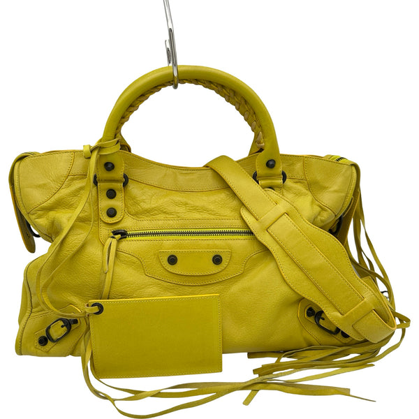 バレンシアガ BALENCIAGA ザシティ 115748 イエロー レザー レディース