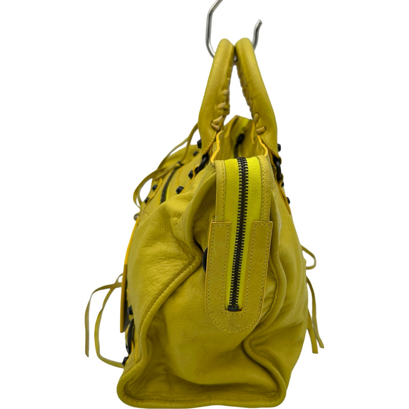 バレンシアガ BALENCIAGA ザシティ 115748 イエロー レザー レディース