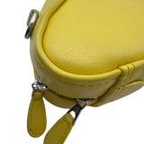 バレンシアガ BALENCIAGA ロゴプリント トライアングル チェーンショルダー 516666 イエロー レザー ユニセックス ショルダーバッグ