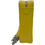 バレンシアガ BALENCIAGA ロゴプリント トライアングル チェーンショルダー 516666 イエロー レザー ユニセックス ショルダーバッグ