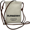バーバリーロンドン BURBERRY LONDON ロゴグラフィックミニショルダー アイボリー/ブラウン キャンバス/レザー レディース ショルダーバッグ