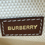 バーバリーロンドン BURBERRY LONDON ロゴグラフィックミニショルダー アイボリー/ブラウン キャンバス/レザー レディース ショルダーバッグ