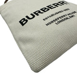 バーバリーロンドン BURBERRY LONDON ロゴグラフィックミニショルダー アイボリー/ブラウン キャンバス/レザー レディース ショルダーバッグ