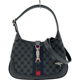 グッチ GUCCI ジャッキーザハッカーBALENCIAGAコラボ 680118 ブラック キャンバス レディース ショルダーバッグ