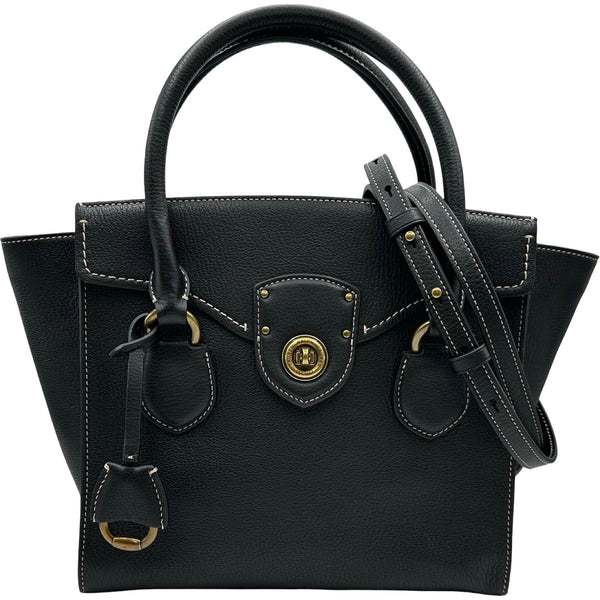 【極美品】 Ralph Laure 2way リッキー ハンドバッグ ブラック ラルフローレン RALPH LAUREN リッキー ブラック レザー レディース