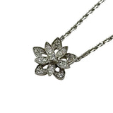 ヴァンクリーフ＆アーペル Van Cleef & Arpels ロータスネックレス ホワイトゴールド Au750 ダイヤモンド ジュエリー
