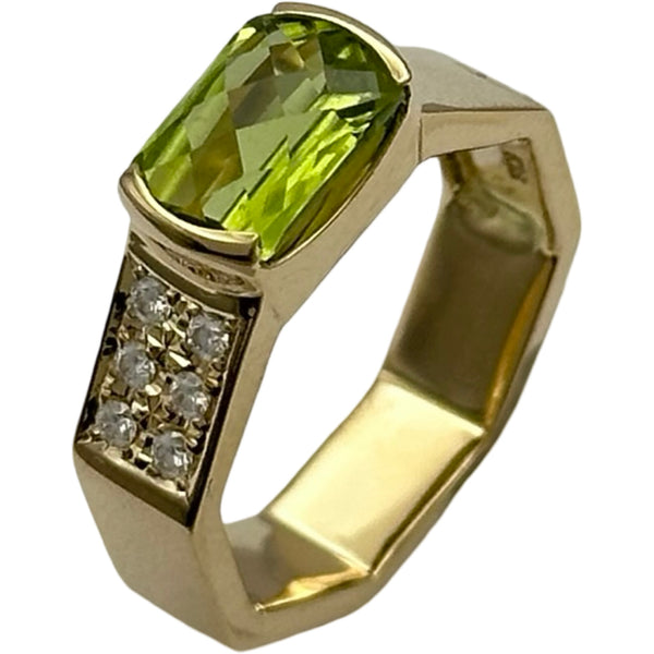 タサキ TASAKI リング ゴールド K18 ペリドット ダイヤモンド