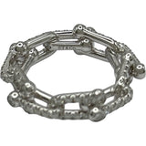 ティファニー TIFFANY＆CO ハードウェアスモールリンクリング ホワイトゴールド Au750 ダイヤモンド ジュエリー