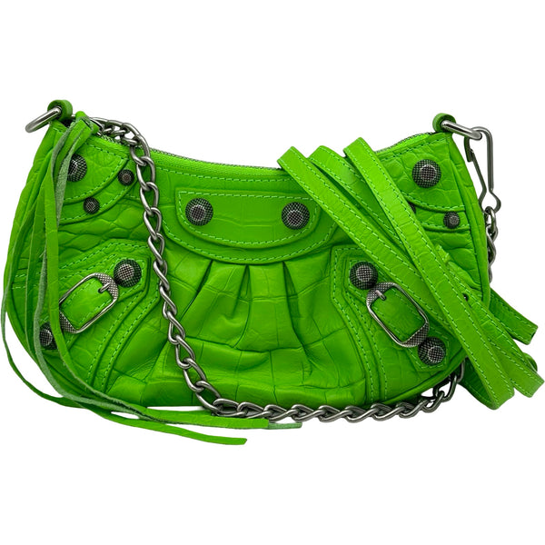 バレンシアガ BALENCIAGA ルカゴール 695814 グリーン クロコ型押し