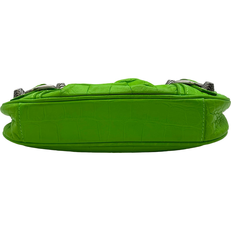 バレンシアガ BALENCIAGA ルカゴール 695814 グリーン クロコ型押し