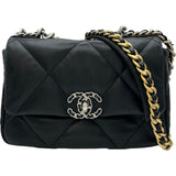 シャネル CHANEL CHANEL19 バッグ AS1160 ブラック ゴールド/シルバー金具 ラムスキン レディース ショルダーバッグ