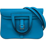 エルメス HERMES アルザン25 Y刻印 ブルーフリーダ シルバー金具 エバーカラー レディース ショルダーバッグ