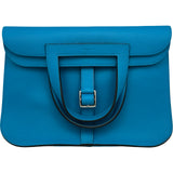 エルメス HERMES アルザン25 Y刻印 ブルーフリーダ シルバー金具 エバーカラー レディース ショルダーバッグ