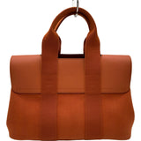 エルメス HERMES ヴァルパラインPM □J刻印 オレンジ シルバー金具 トワル レディース ハンドバッグ