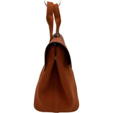 エルメス HERMES ヴァルパラインPM □J刻印 オレンジ シルバー金具 トワル レディース ハンドバッグ