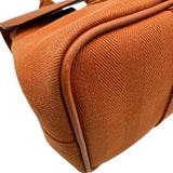 エルメス HERMES ヴァルパラインPM □J刻印 オレンジ シルバー金具 トワル レディース ハンドバッグ