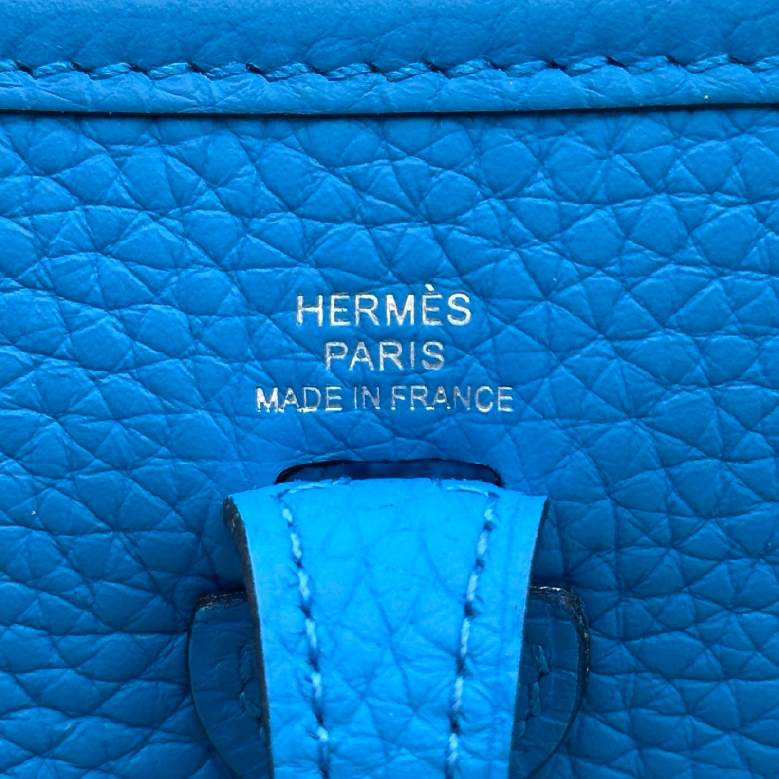 エルメス HERMES エヴリンTPM Y刻印 ブルーフリーダ シルバー金具
