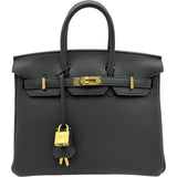 エルメス HERMES バーキン25 K刻印 グリミスティ ゴールド金具 トゴ レディース ハンドバッグ