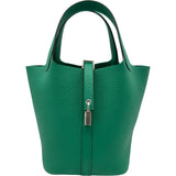 エルメス HERMES ピコタンロックPM G刻印 ヴェールヴェルティゴ シルバー金具 トリヨン レディース ハンドバッグ