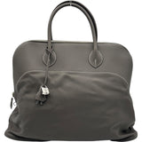 エルメス HERMES ボリードリラックス45 □R刻印 エタン シルバー金具 ヴォーシッキム ユニセックス ボストンバッグ