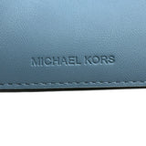 マイケル・コース MICHAEL KORS コンパクトウォレット ブルー ポリ塩化ビニル レディース 二つ折り財布