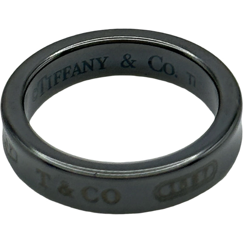 ティファニー TIFFANY＆CO 1837ナローリング ブラック チタン