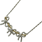 ティファニー TIFFANY＆CO トリプルツイストリボンネックレス ゴールド/シルバー K18/925 ジュエリー