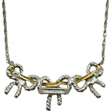 ティファニー TIFFANY＆CO トリプルツイストリボンネックレス ゴールド/シルバー K18/925 ジュエリー