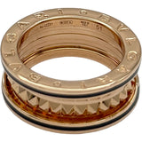 ブルガリ BVLGARI ビーゼロワンロックリング ピンクゴールド Au750 ブラックセラミック ジュエリー