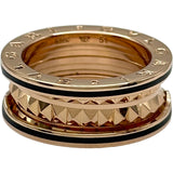 ブルガリ BVLGARI ビーゼロワンロックリング ピンクゴールド Au750 ブラックセラミック ジュエリー