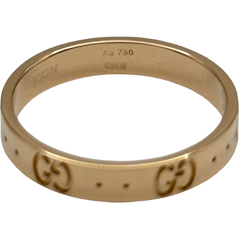 グッチ GUCCI アイコンリング ピンクゴールド Au750 ジュエリー | 中古