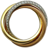 カルティエ Cartier トリニティリングパヴェダイヤ ゴールド/ホワイトゴールド/ピンクゴールド 750 ダイヤモンド ジュエリー