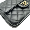 シャネル CHANEL リボンミニフラップバッグ AS1737 30番台 ブラック ラムスキン レディース ショルダーバッグ