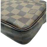 ルイ・ヴィトン LOUIS VUITTON ポシェット・ピエ・マカオ N61739 ブラウン ダミエ/レザー メンズ セカンドバッグ