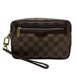 ルイ・ヴィトン LOUIS VUITTON ポシェット・ピエ・マカオ N61739 ブラウン ダミエ/レザー メンズ セカンドバッグ