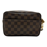 ルイ・ヴィトン LOUIS VUITTON ポシェット・ピエ・マカオ N61739 ブラウン ダミエ/レザー メンズ セカンドバッグ