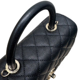 シャネル CHANEL ココハンドルXS A92990 ブラック シルバー金具 キャビアスキン レディース ハンドバッグ