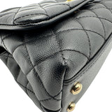 シャネル CHANEL ココハンドルXXS AS2215 31番台 ブラック ゴールド金具 キャビアスキン レディース ハンドバッグ