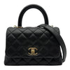 シャネル CHANEL ココハンドルXXS AS2215 31番台 ブラック ゴールド金具 キャビアスキン レディース ハンドバッグ