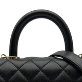 シャネル CHANEL ココハンドルXXS AS2215 31番台 ブラック ゴールド金具 キャビアスキン レディース ハンドバッグ
