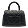 シャネル CHANEL ココハンドルXXS AS2215 31番台 ブラック ゴールド金具 キャビアスキン レディース ハンドバッグ