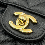 シャネル CHANEL マトラッセ25 A01112 21番台 ブラック ゴールド金具 キャビアスキン レディース ショルダーバッグ