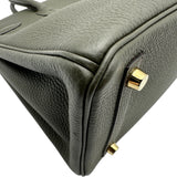 エルメス HERMES バーキン25 Y刻 ヴェールグリス ゴールド金具 トゴ レディース ハンドバッグ
