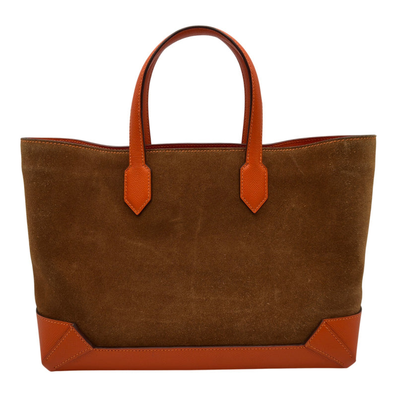 エルメス HERMES マキシボックスカバス30 A刻 ブラウン/オレンジ