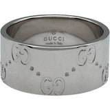 グッチ GUCCI アイコンワイドリング ホワイトゴールド 750 ジュエリー